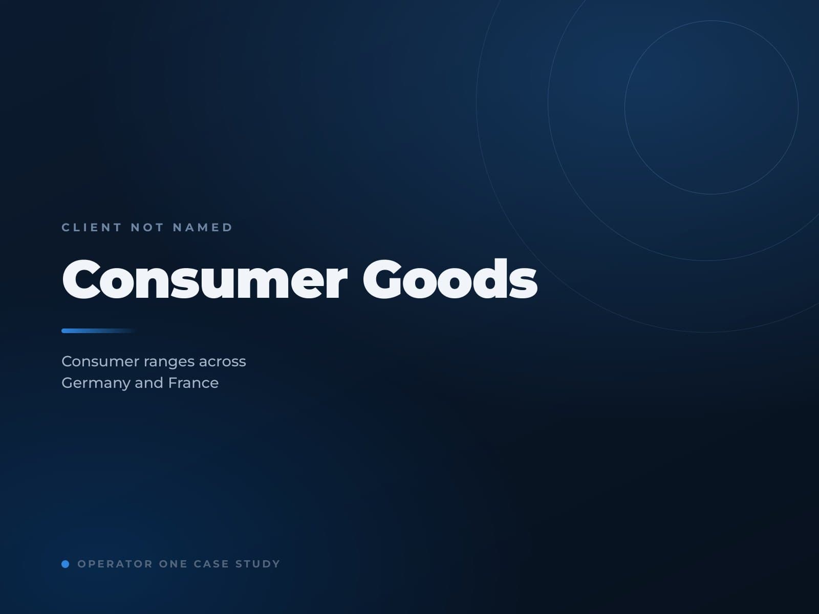 A European consumer brand — Food supplements case study